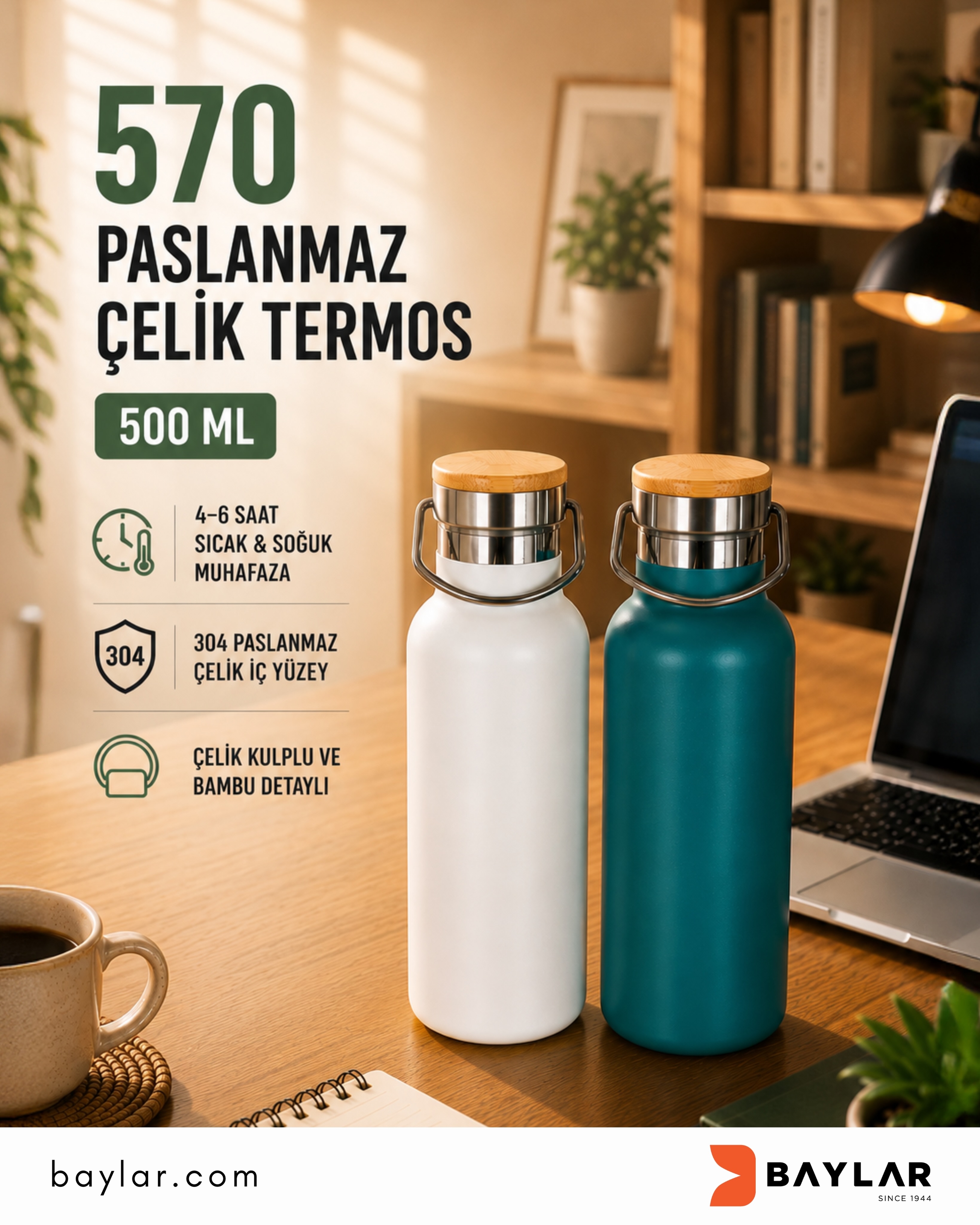 570 Paslanmaz Çelik Termos