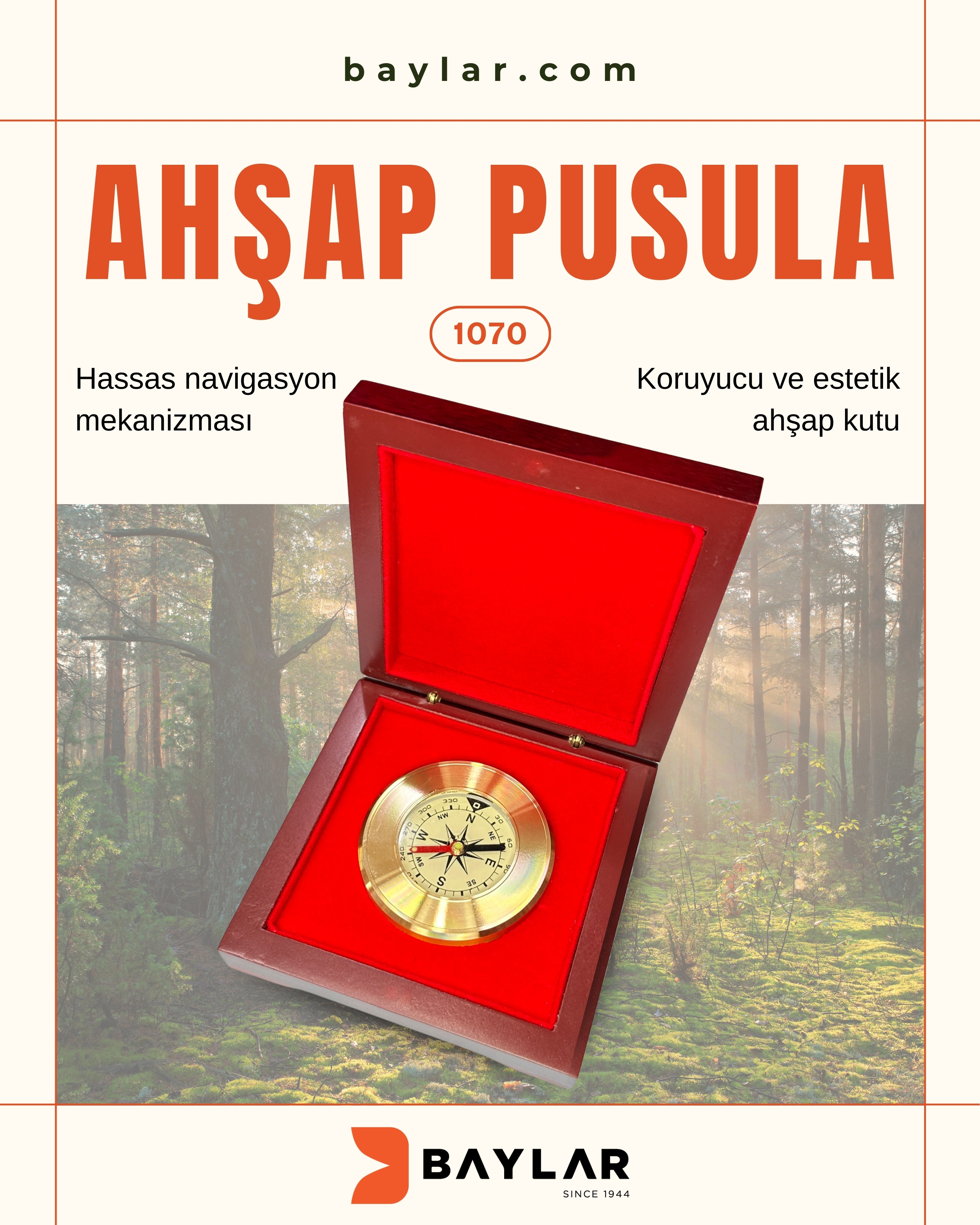 1070 Ahşap Pusula