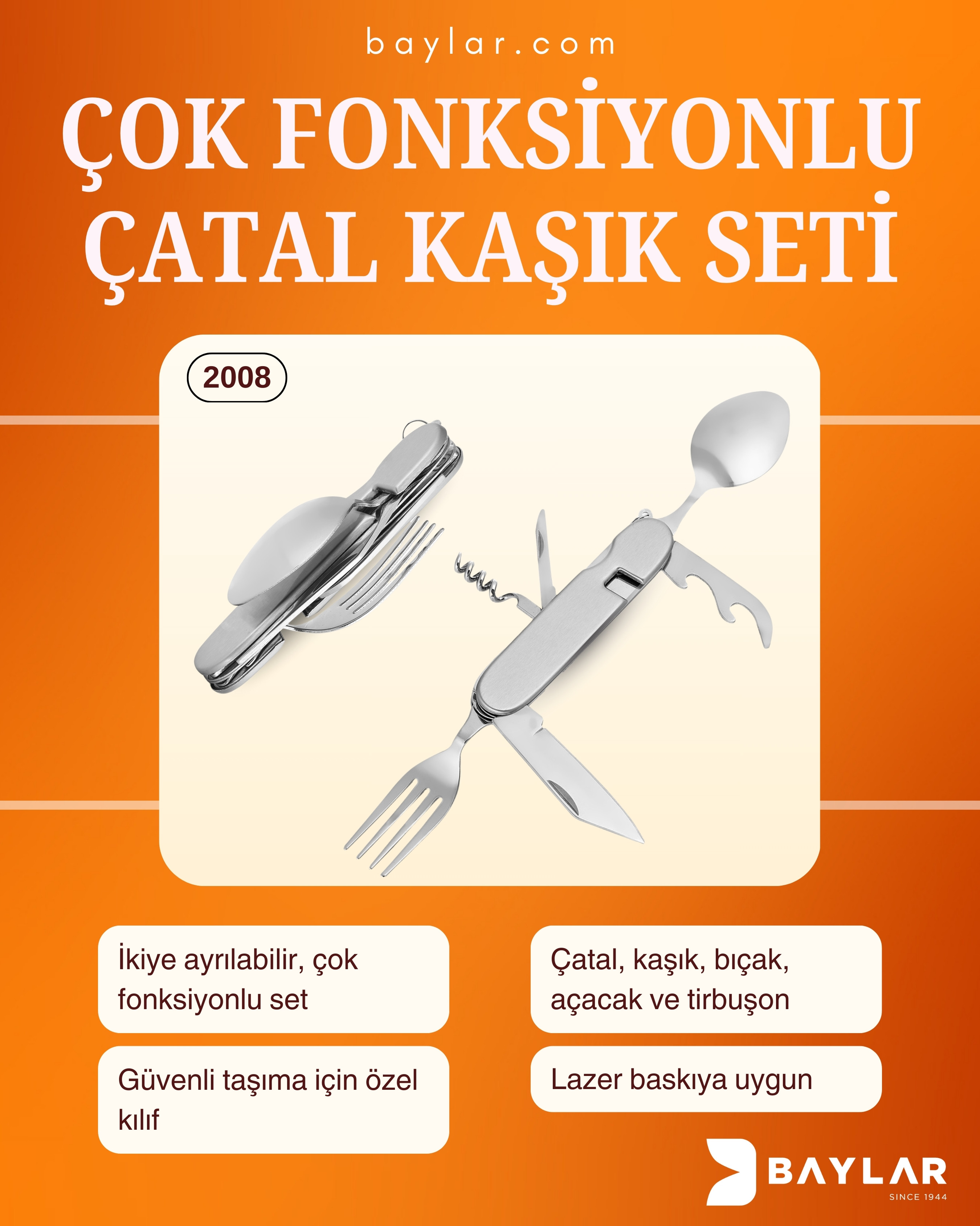 2008 Çok Fonksiyonlu Çatal Kaşık Seti
