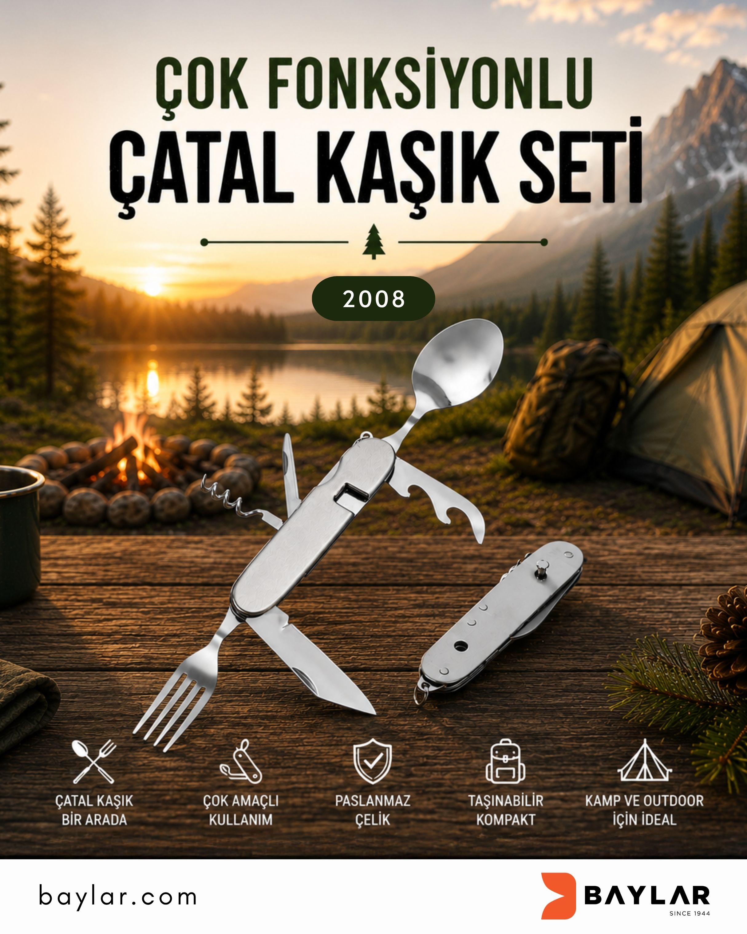 2008 Çok Fonksiyonlu Çatal Kaşık Seti