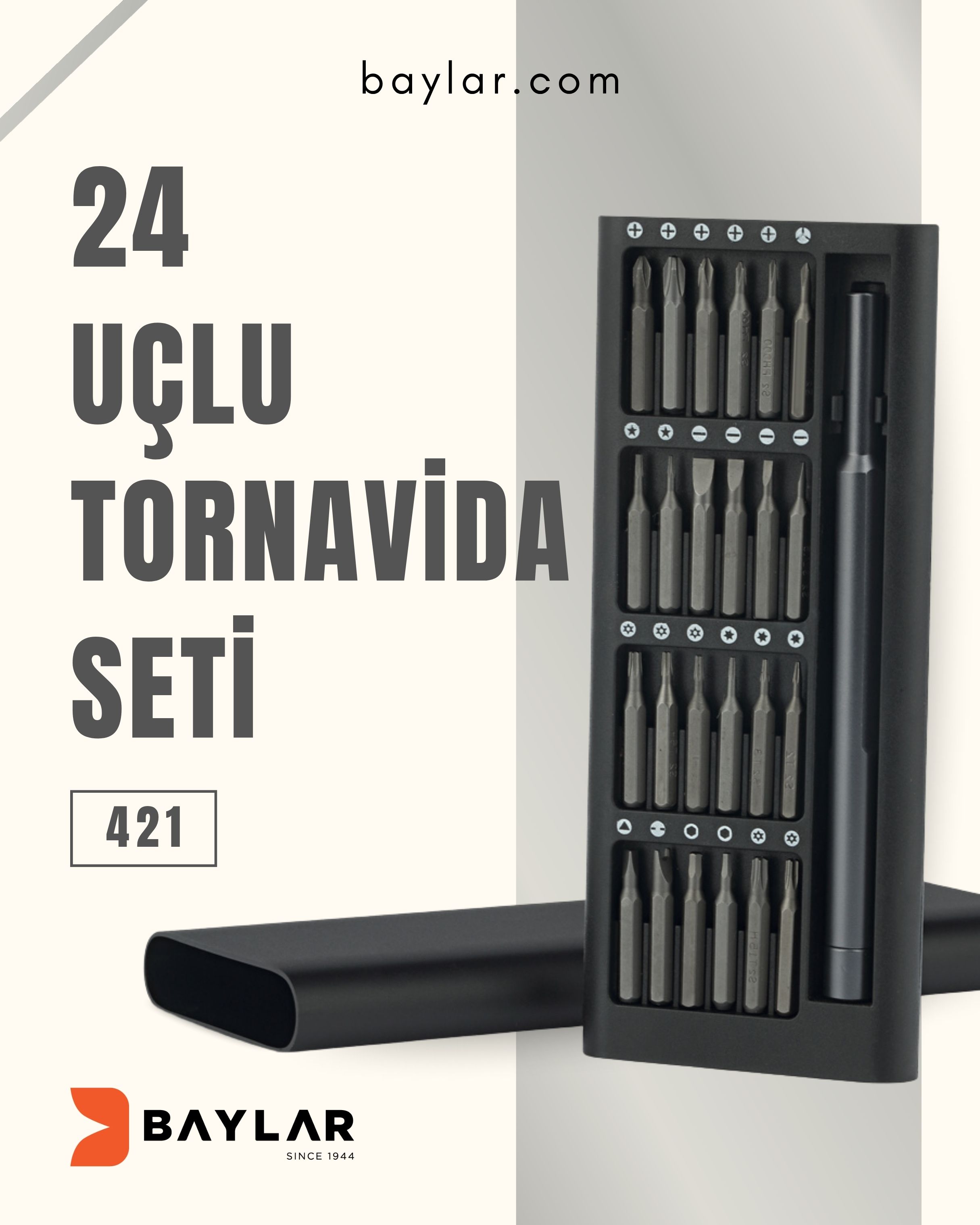 421 24 Uçlu Tornavida Seti
