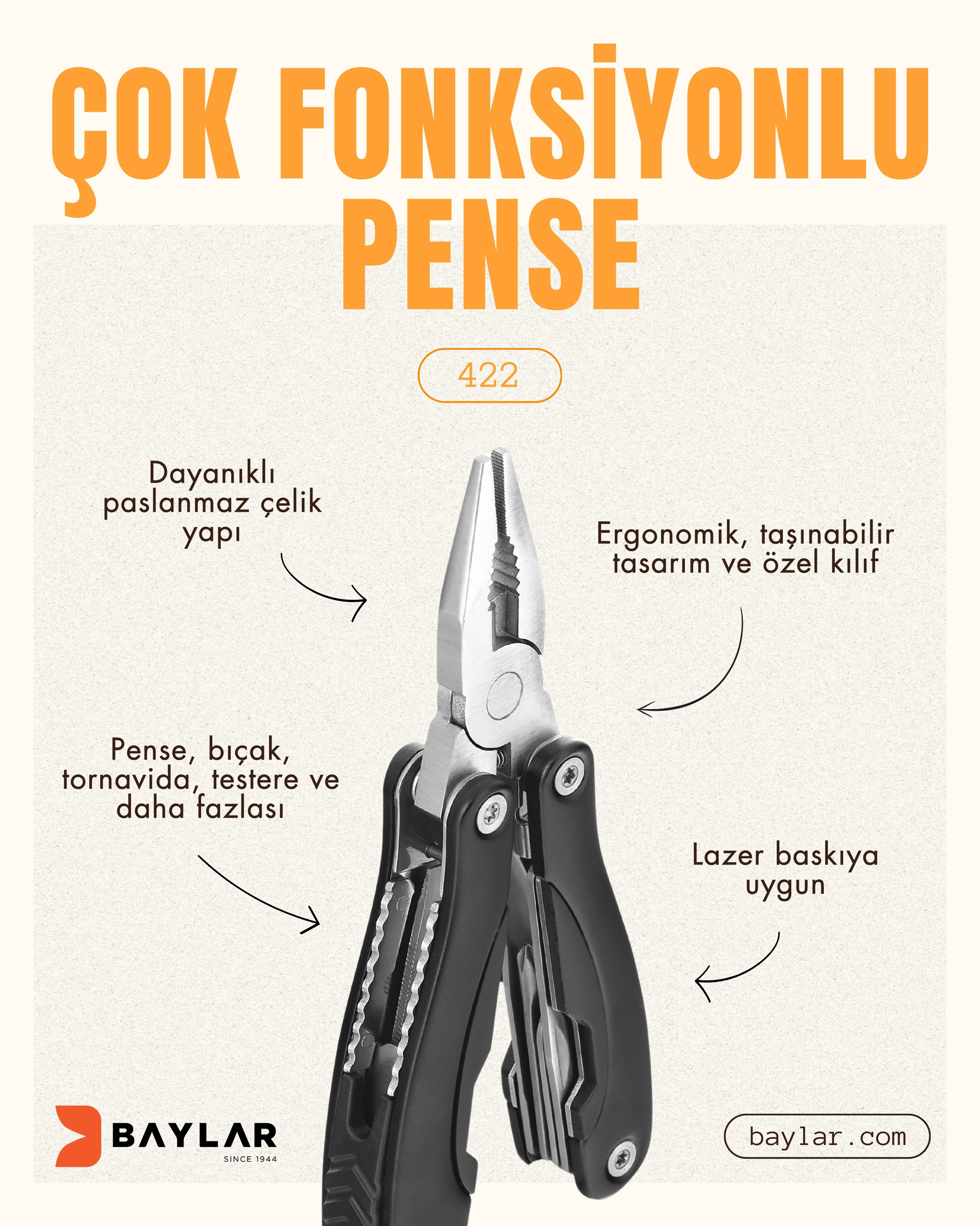 422 Çok Fonksiyonlu Pense