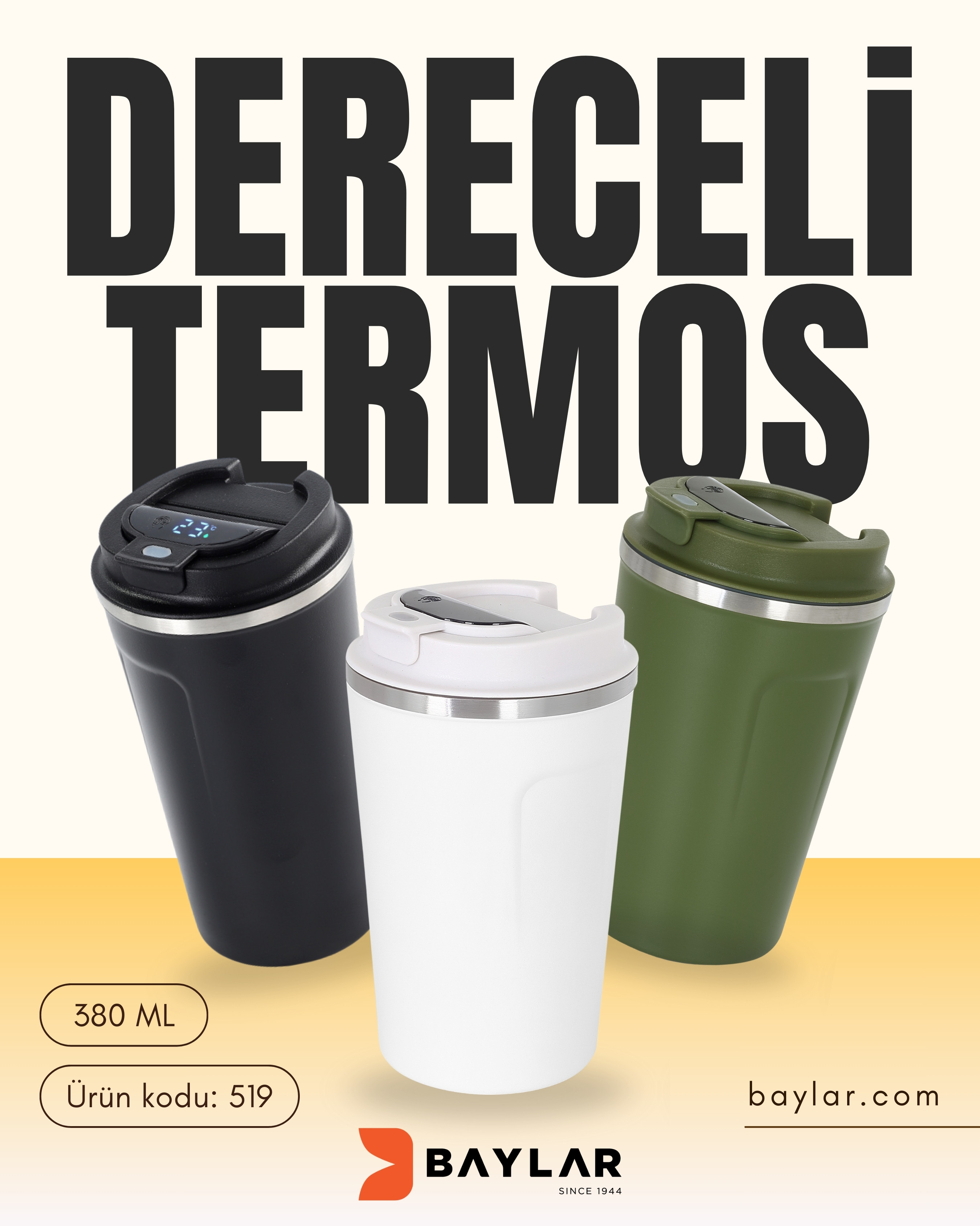 519 Dereceli Akıllı Termos 380 ML