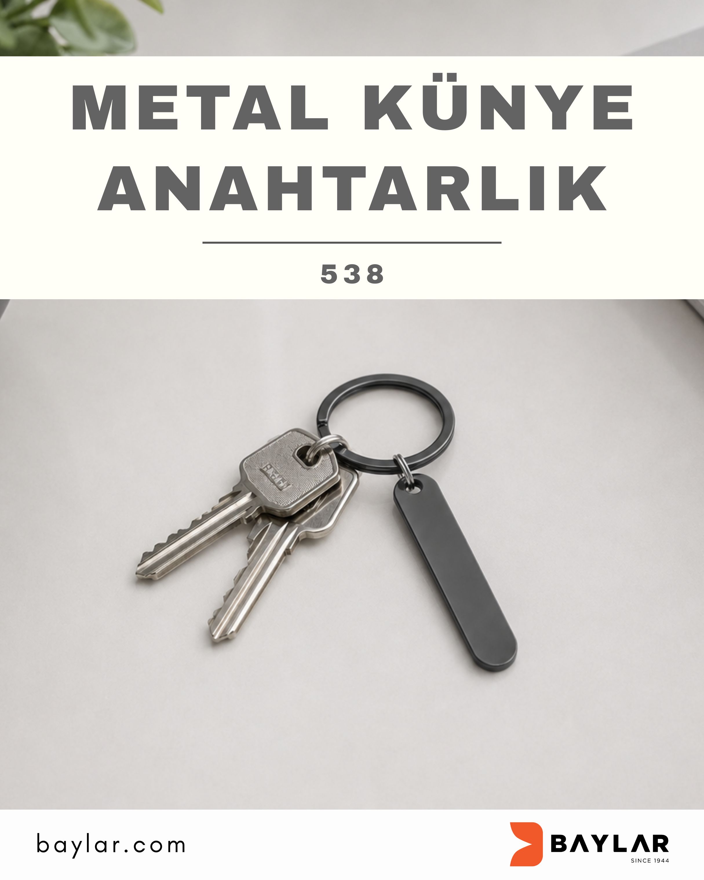 538 Mini Metal Künye Anahtarlık