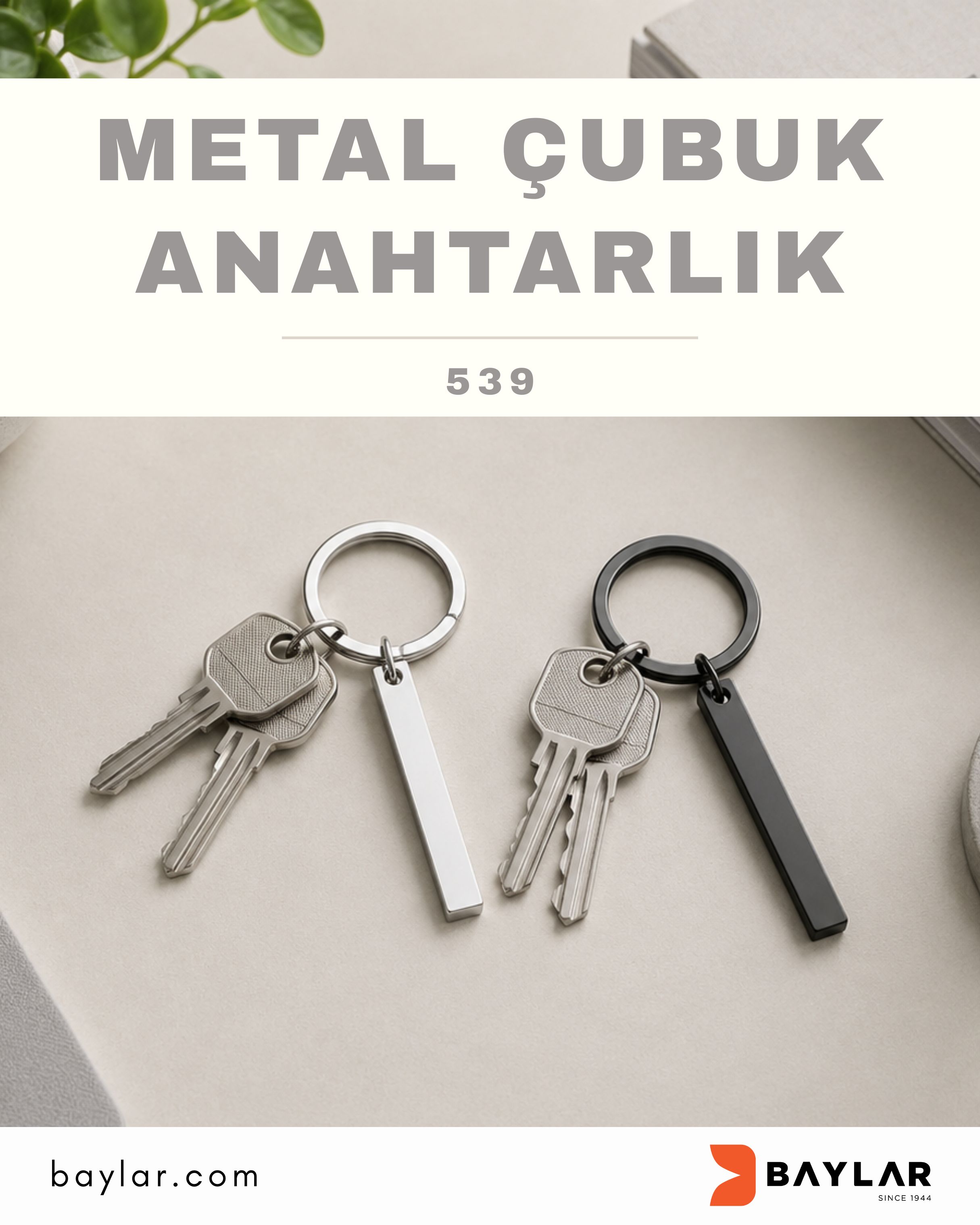 539 Metal Çubuk Anahtarlık
