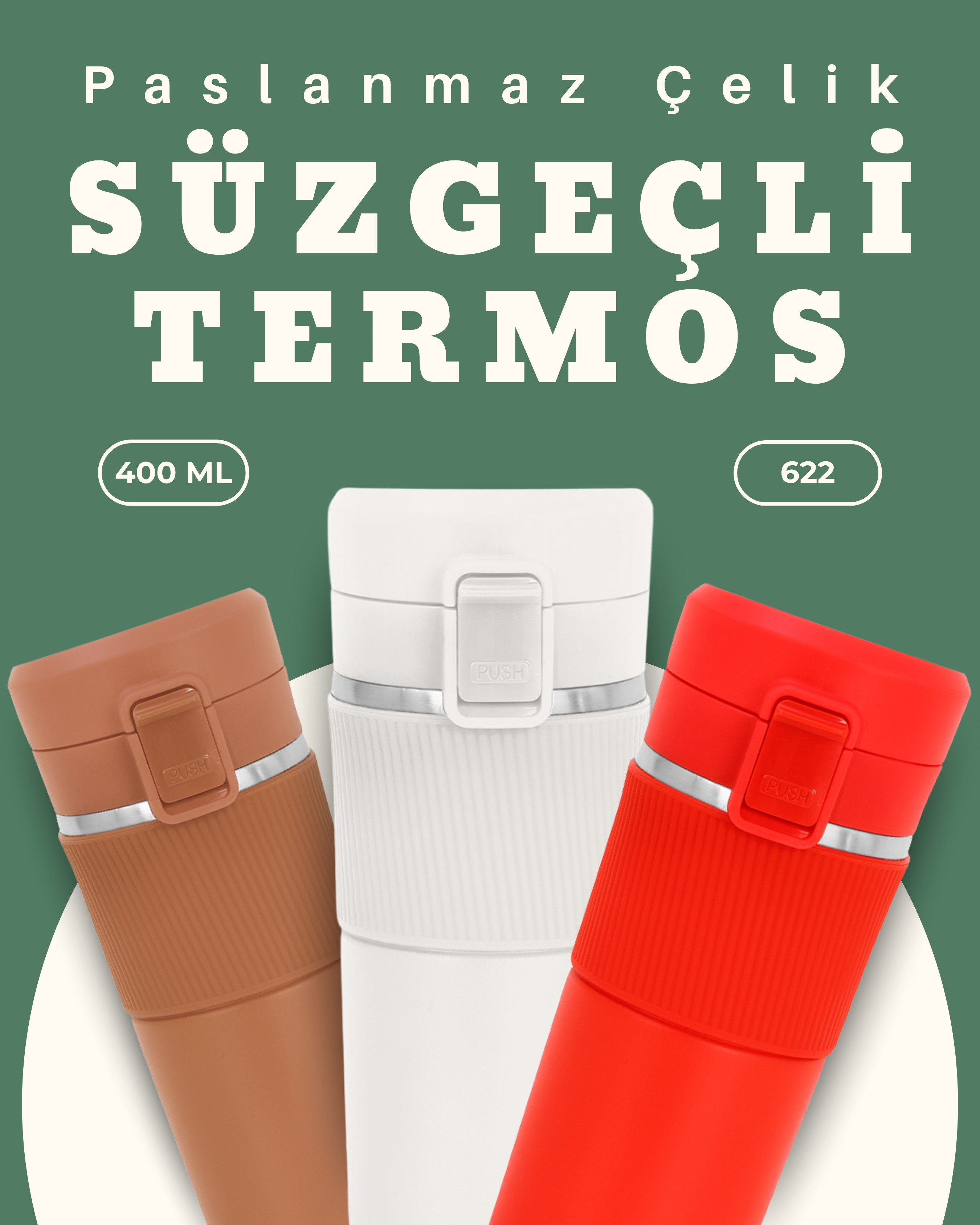 622 Termos Süzgeçli Termos 400 ML