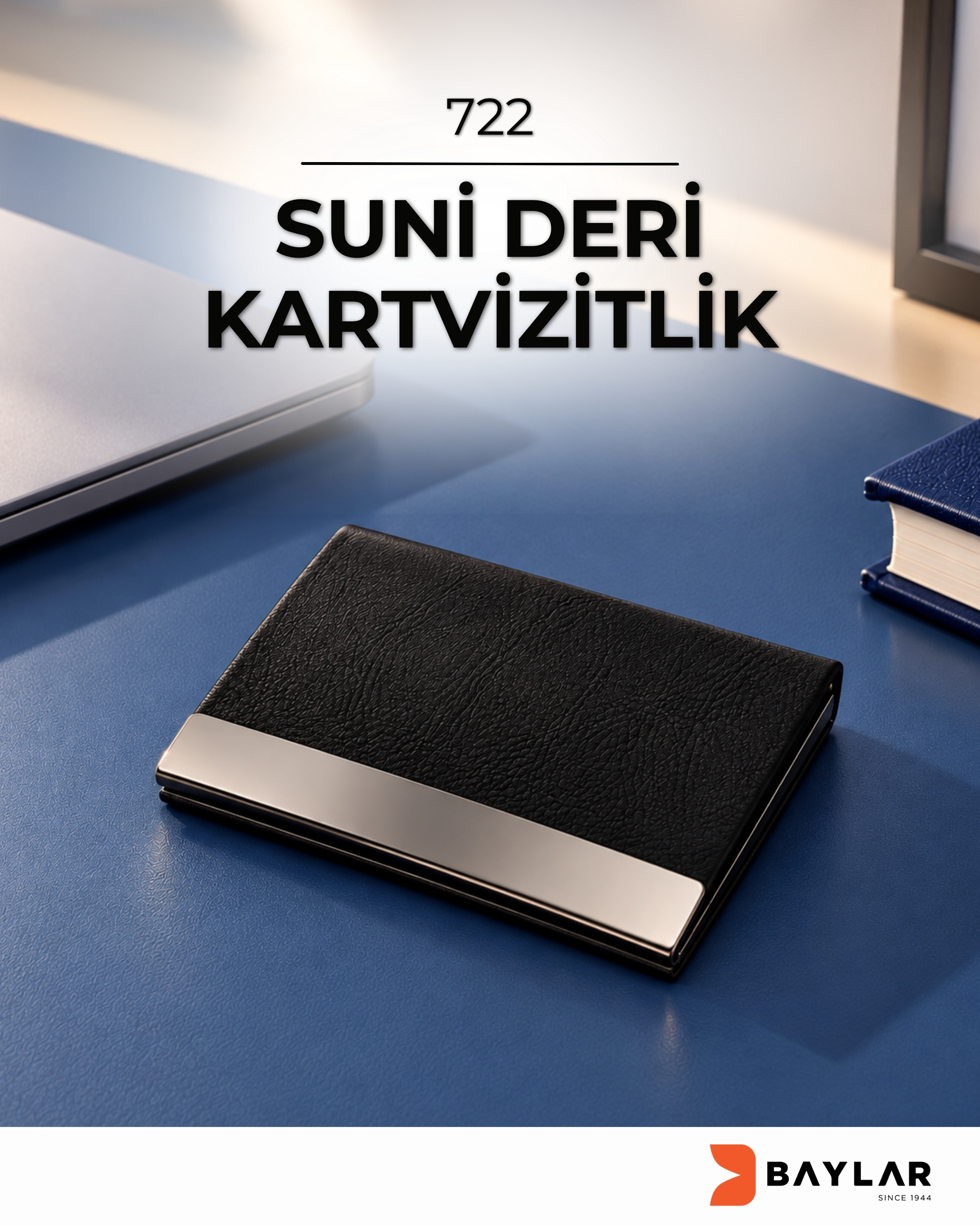 722 Metal Suni Deri Kartvizitlik