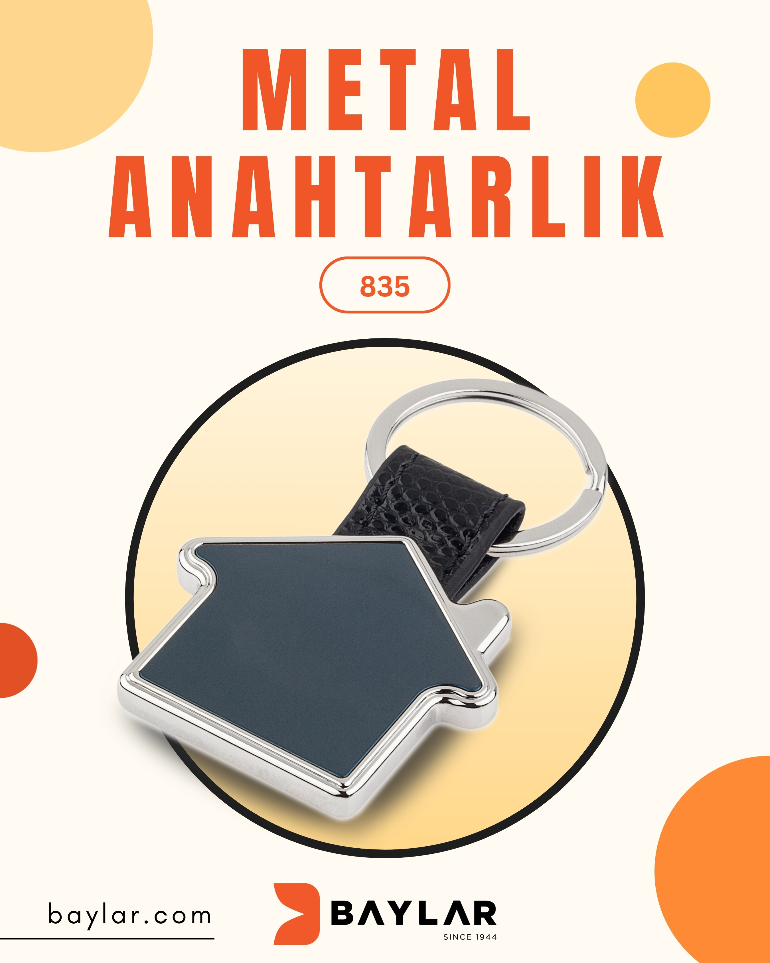 835 Ev Şeklinde Metal Anahtarlık