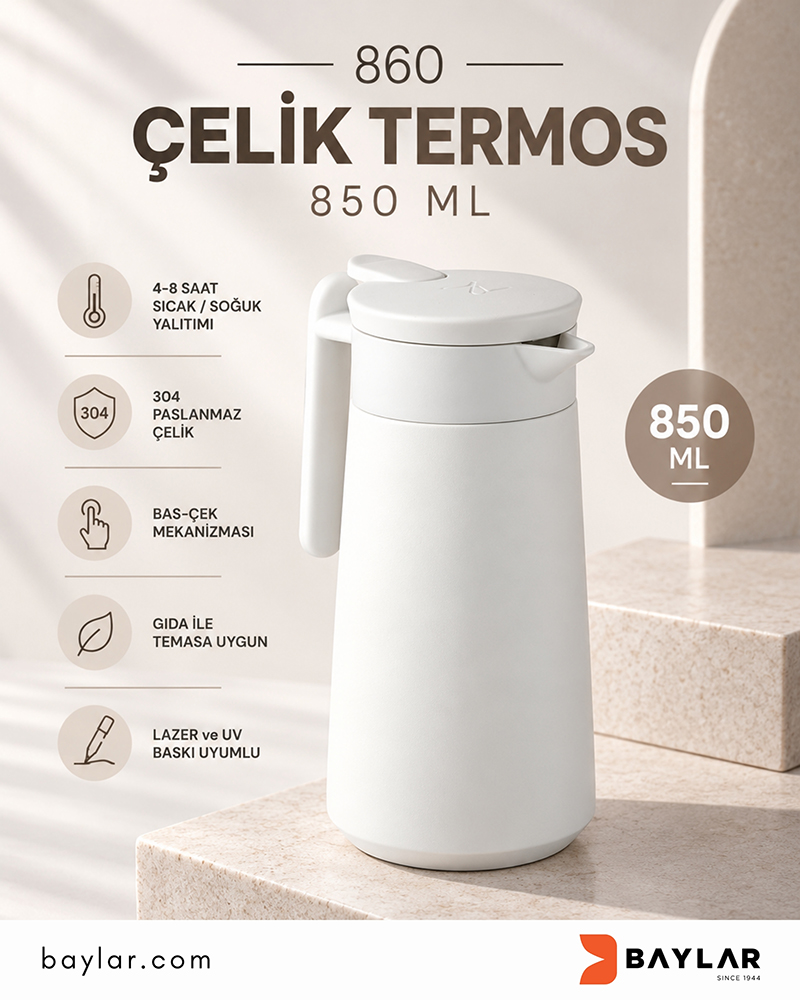 860 Çelik Termos 850 ML