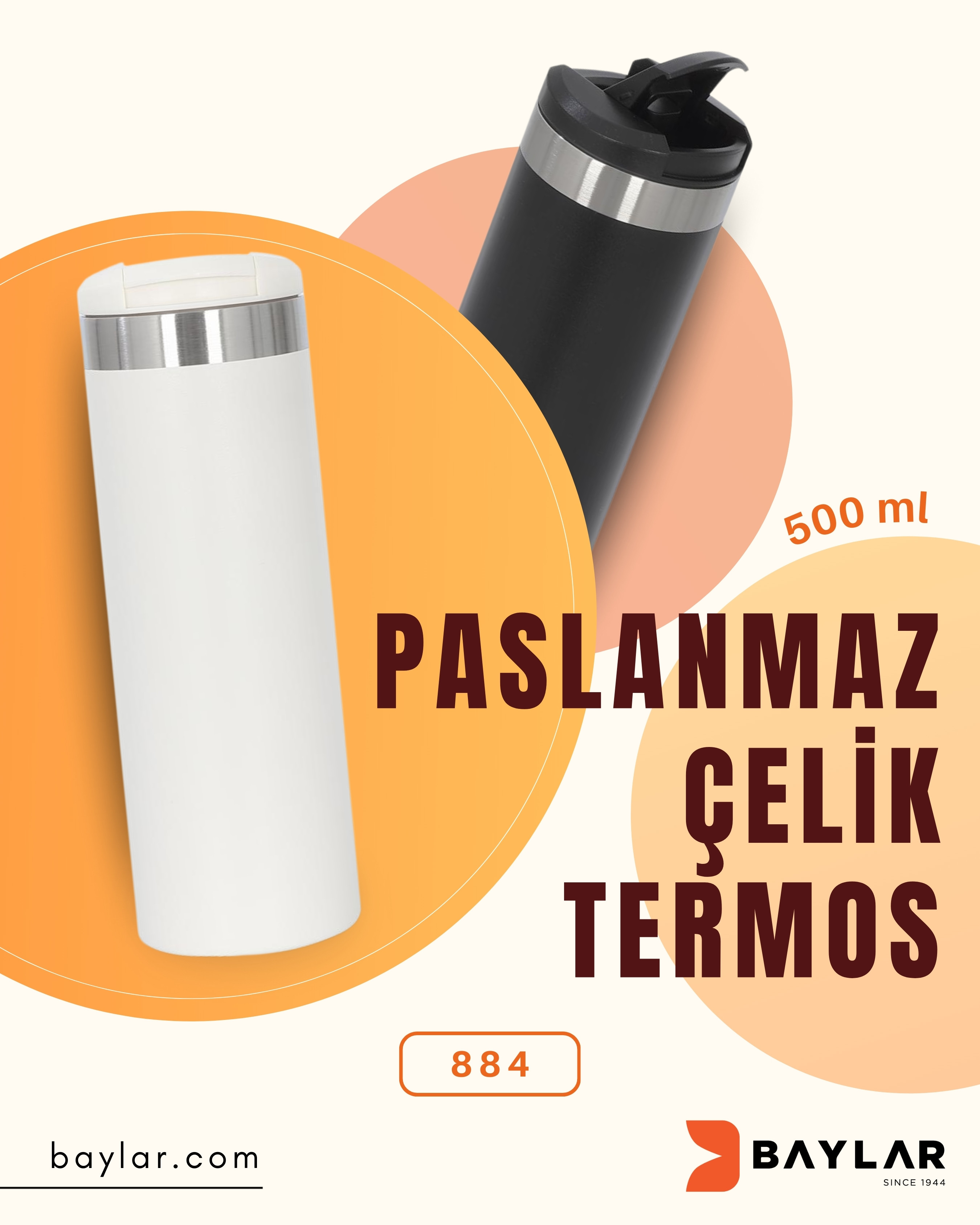 884 Paslanmaz Çelik Termos (500 ml)