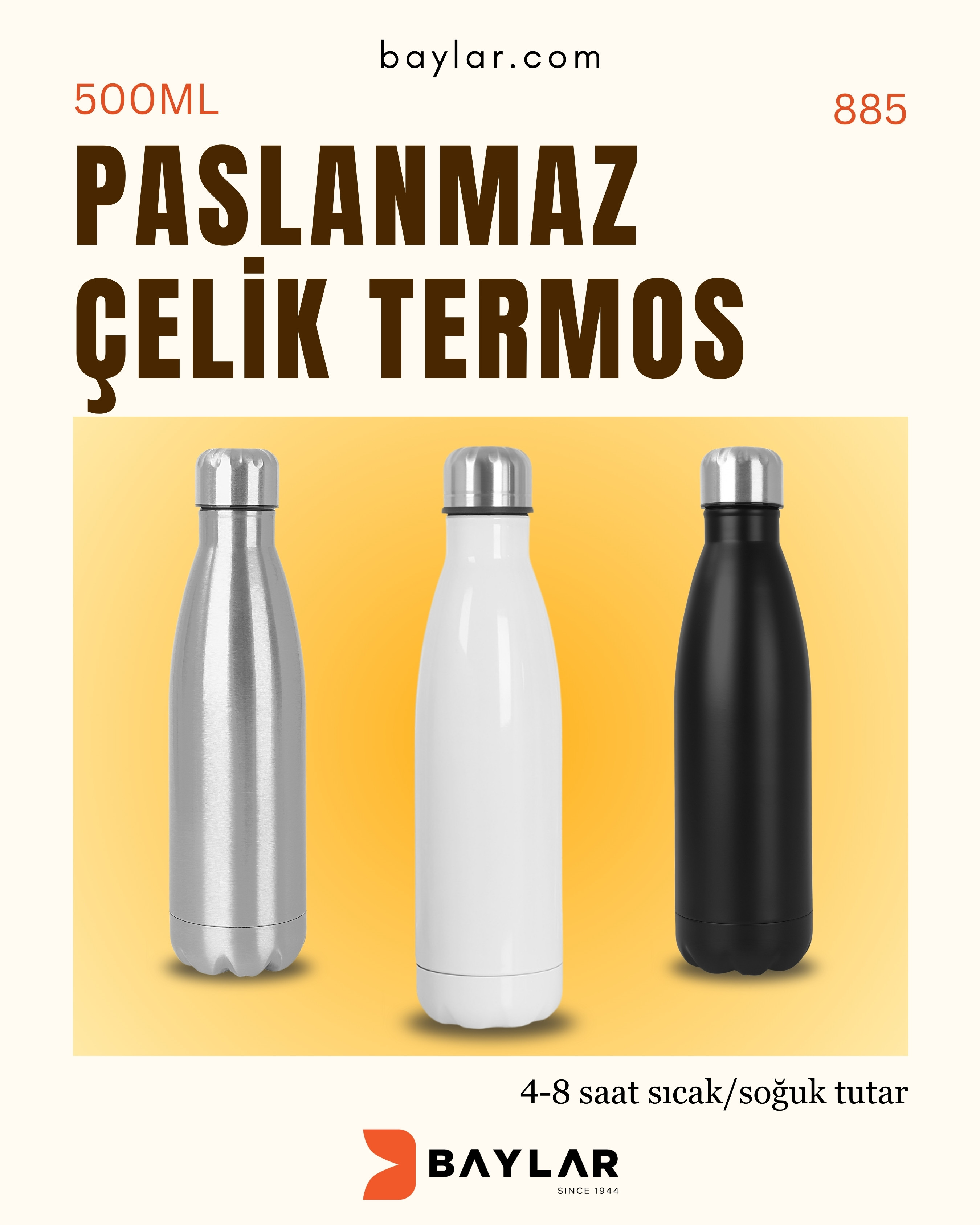 885 Çelik Termos 500 ML