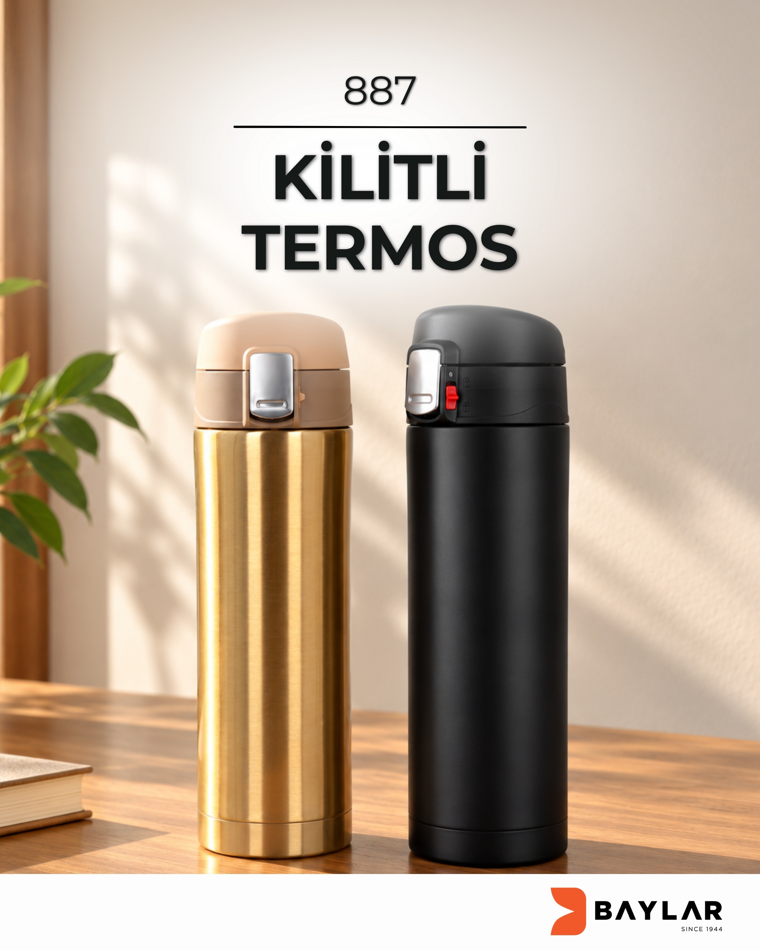 887 Kilitli Termos 450 ML