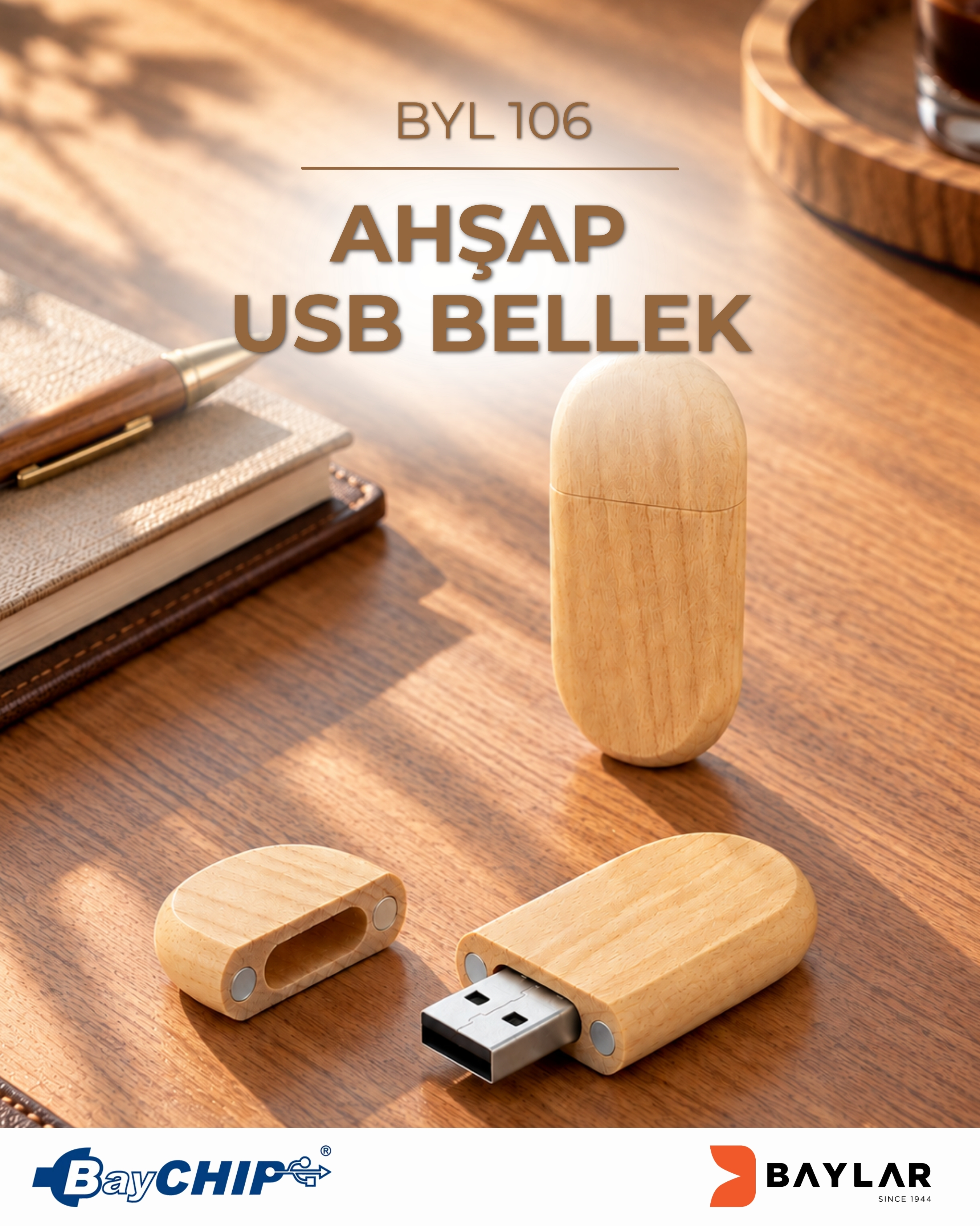 BYL 106 Ahşap USB Bellek