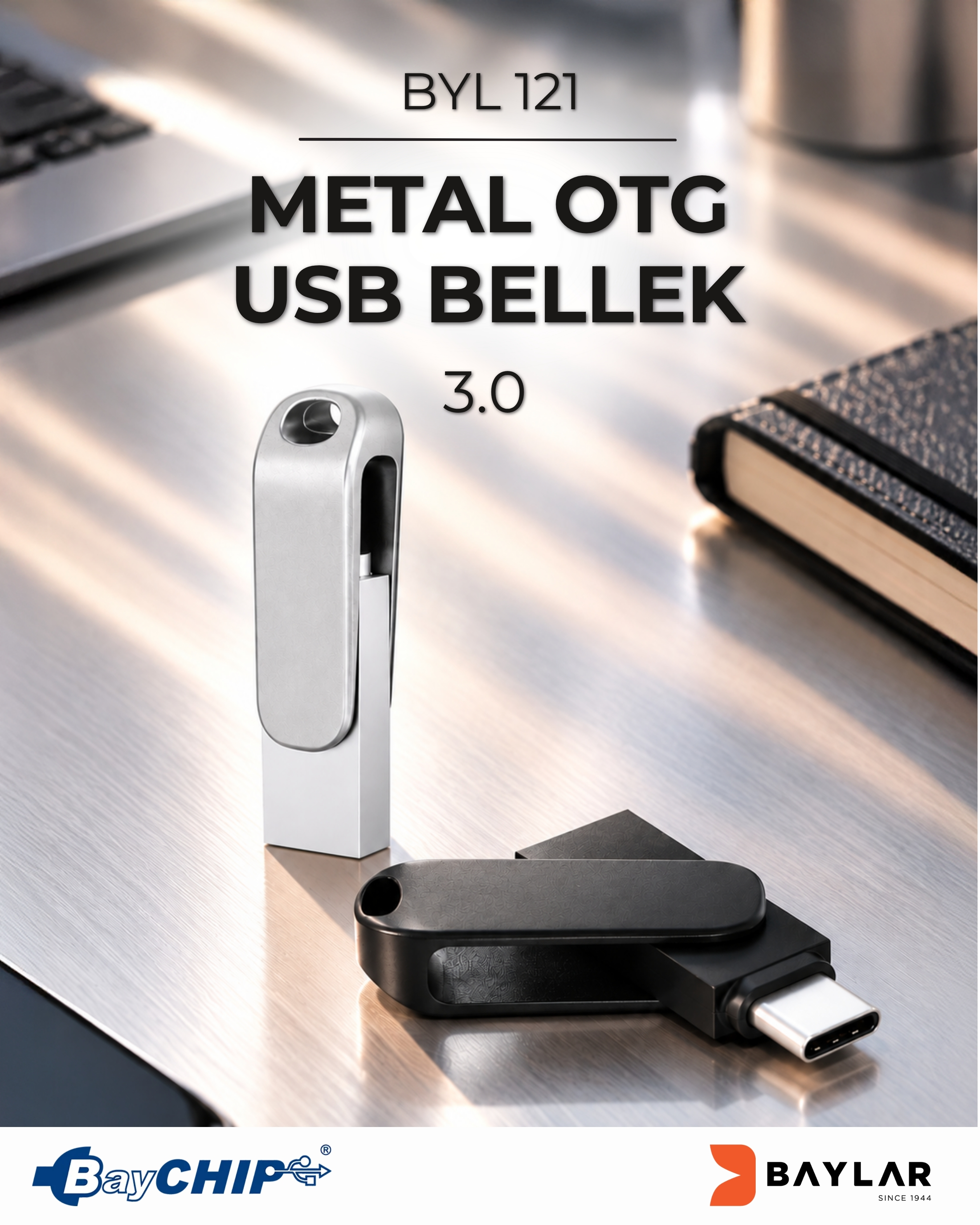 BYL 121 3.0 Metal OTG USB Flaş Bellek