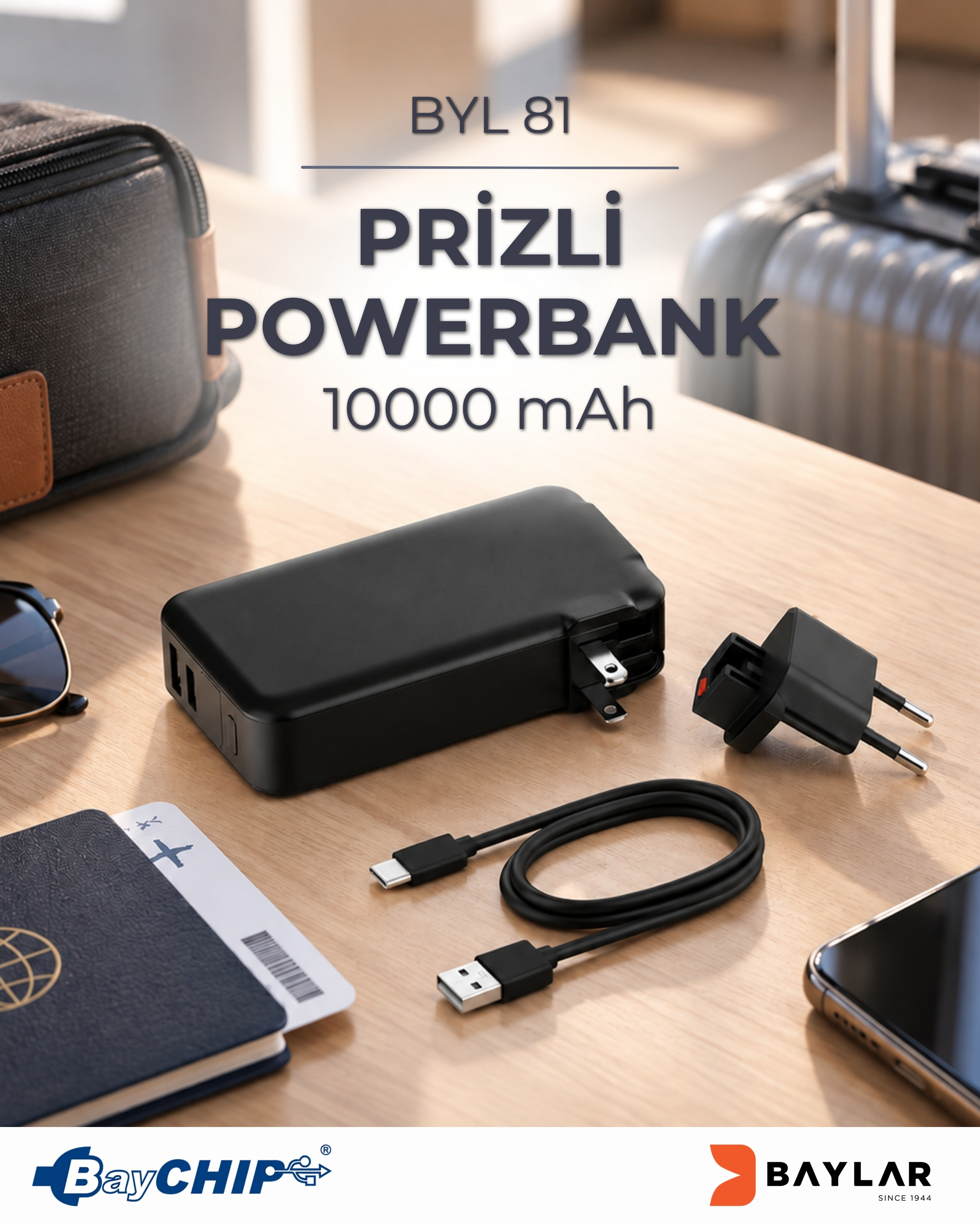 BYL 81 BayCHIP Prizli Powerbank 10000 mAh