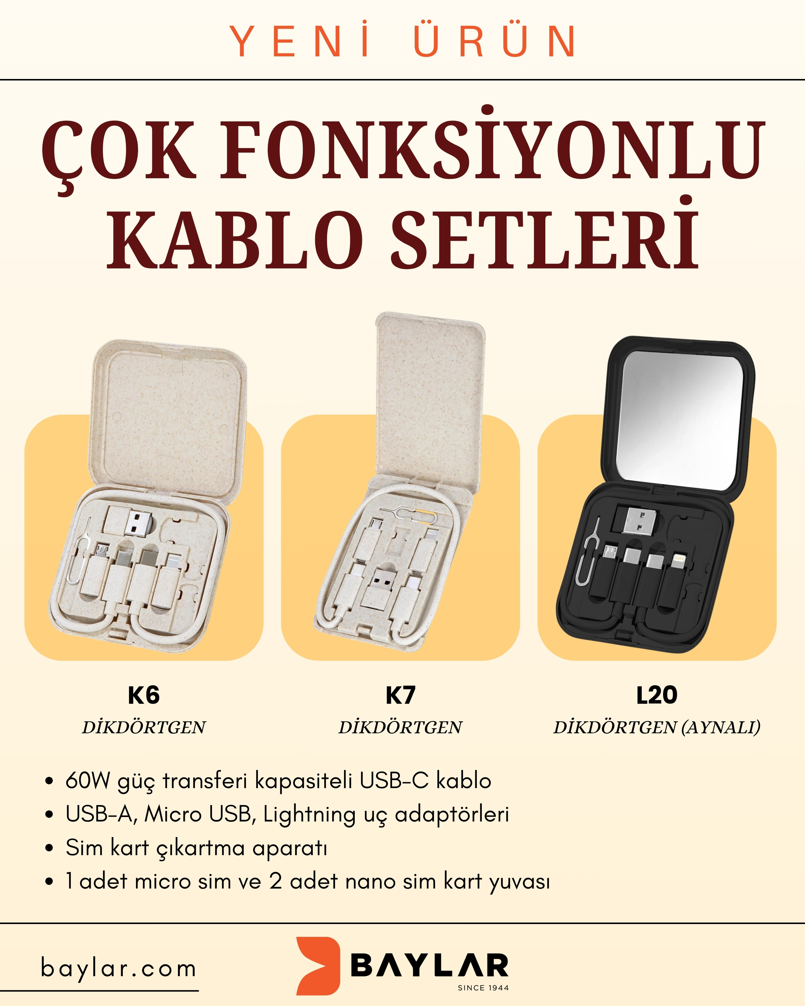 Çok Fonksiyonlu Kablo Setleri