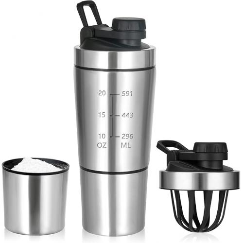 Çelik SHAKER Sporcu Suluğu Protein Shaker ve Smoothie Matarası ( 700 ml )